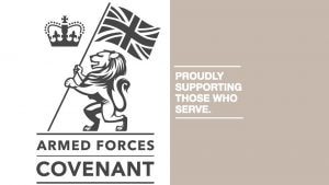 armed forces covenant logo - producly supporting those who serve