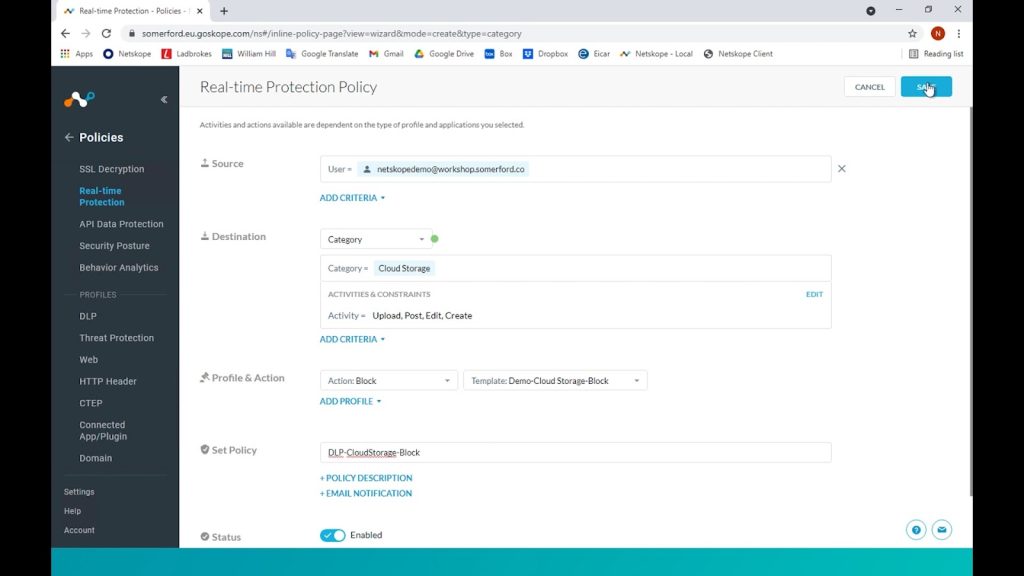 Configuring Data Loss Prevention for Your Web Traffic