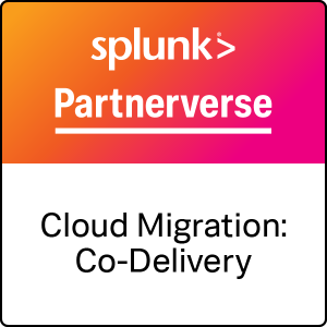 Splunk partnevers professional services cloud migration delivery badge
