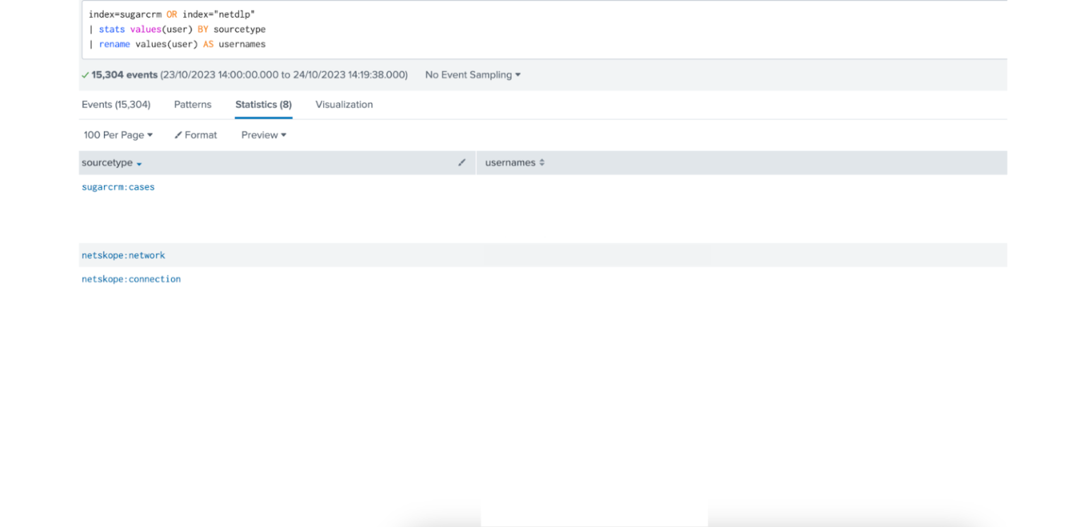 How to Filter Events From Two Sources with One Common Field